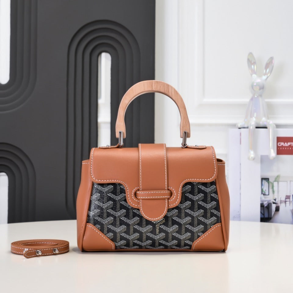 Collection Goyard – Mini Sac Structuré à Anse Bois (12 Couleurs Disponibles)