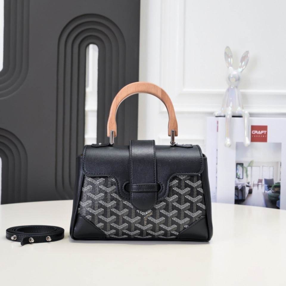 Collection Goyard – Mini Sac Structuré à Anse Bois (12 Couleurs Disponibles)