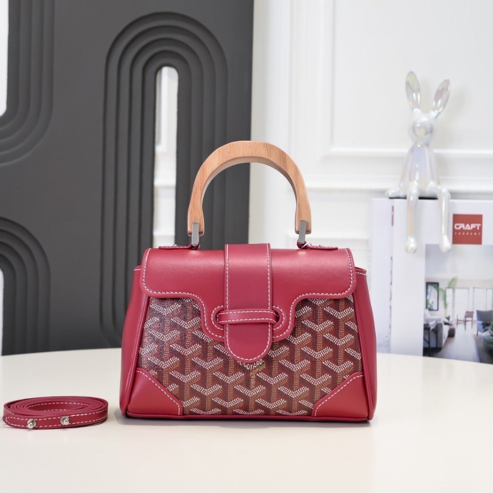 Collection Goyard – Mini Sac Structuré à Anse Bois (12 Couleurs Disponibles)