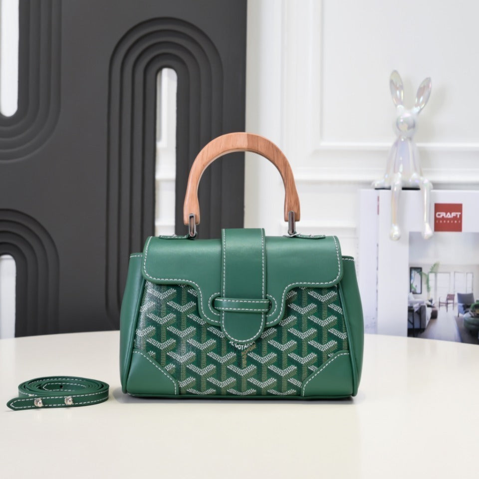 Collection Goyard – Mini Sac Structuré à Anse Bois (12 Couleurs Disponibles)