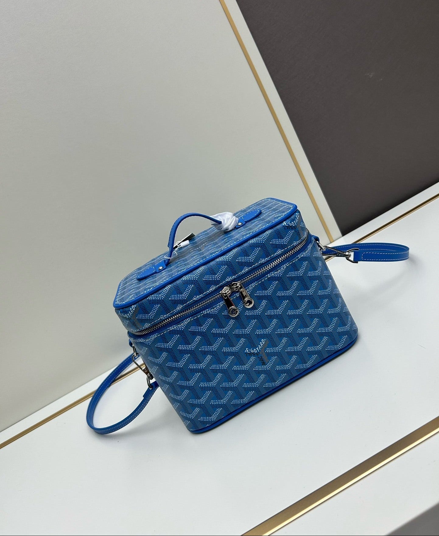 Collection Goyard – Vanity Bag Bandoulière Motif Goyardine (21×15×14 cm)