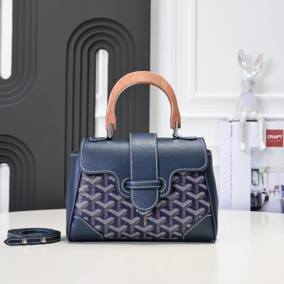 Collection Goyard – Mini Sac Structuré à Anse Bois (12 Couleurs Disponibles)