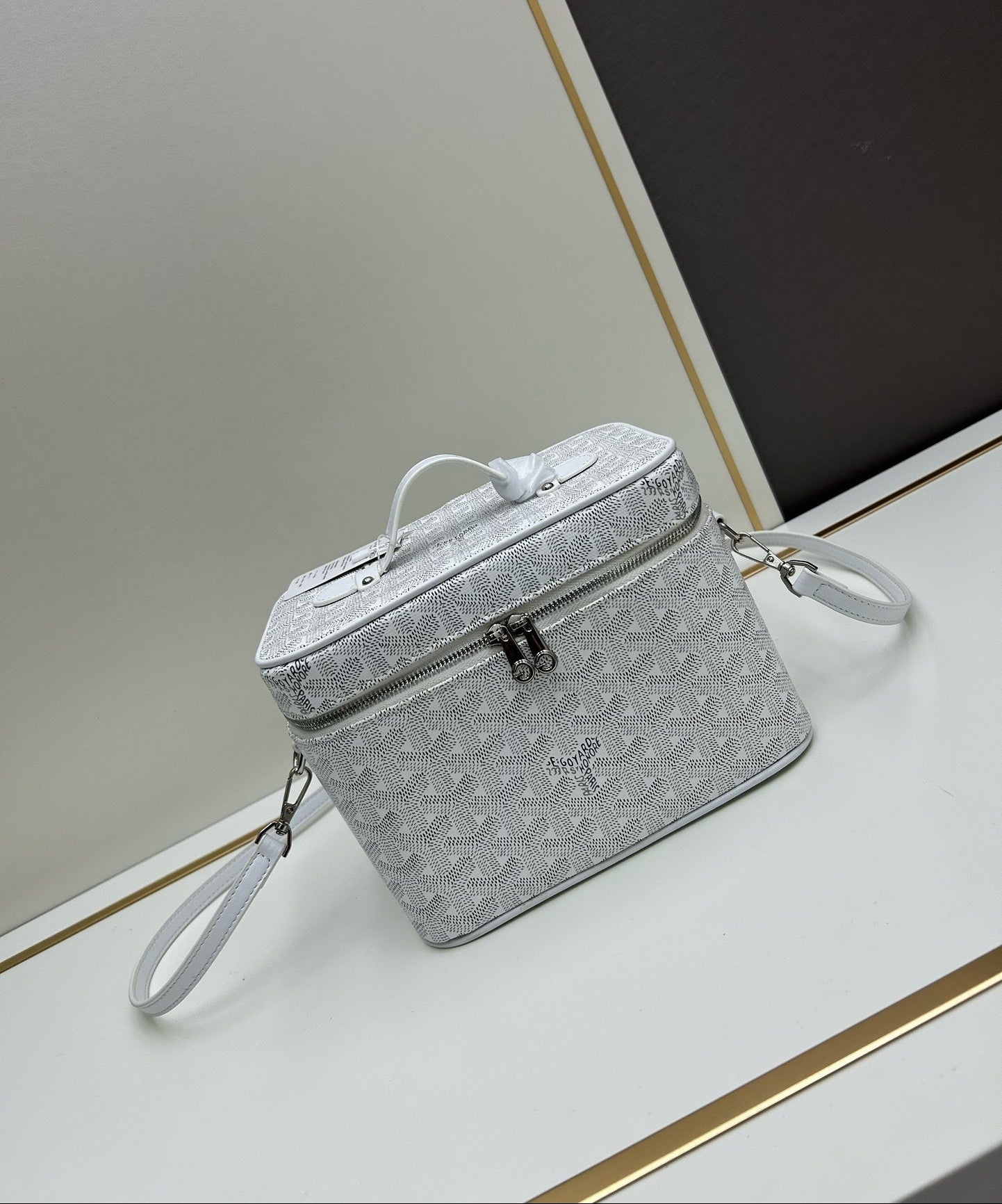 Collection Goyard – Vanity Bag Bandoulière Motif Goyardine (21×15×14 cm)