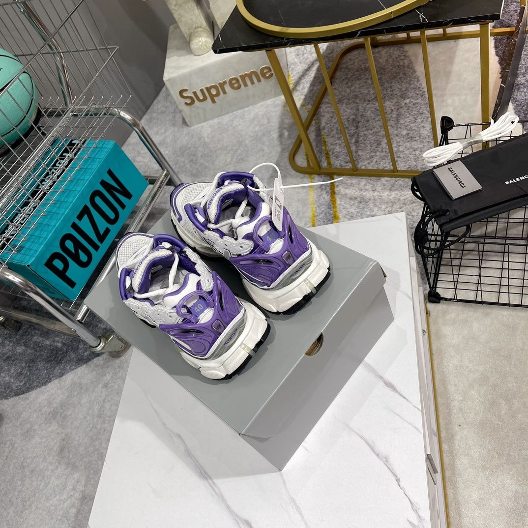 Baskets Balenciaga Runner Blanc et violet